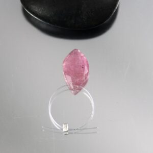 Pink Tourmaline Slice Briolette - Single - 15 X 9.5mm