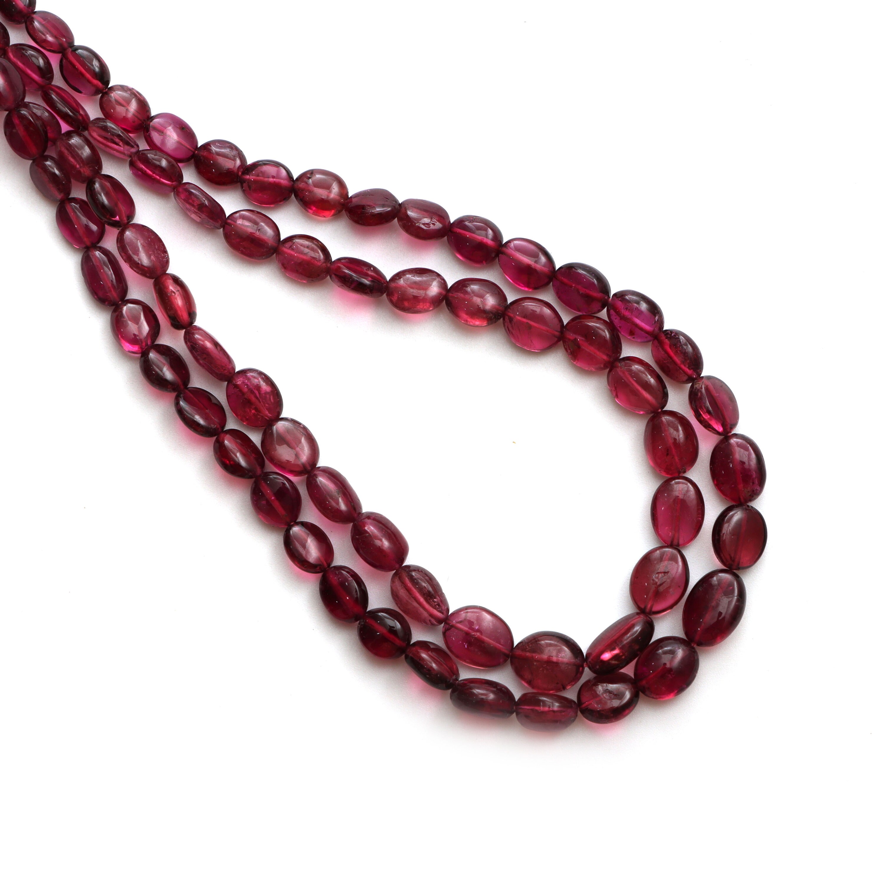 Pink Tourmaline Smooth Oval Beads, 3.5x4 Mm To 5.5x6.5 Mm, October Birthstone, 8 Inches / 16 Inches Full Strand, Price Per Strand