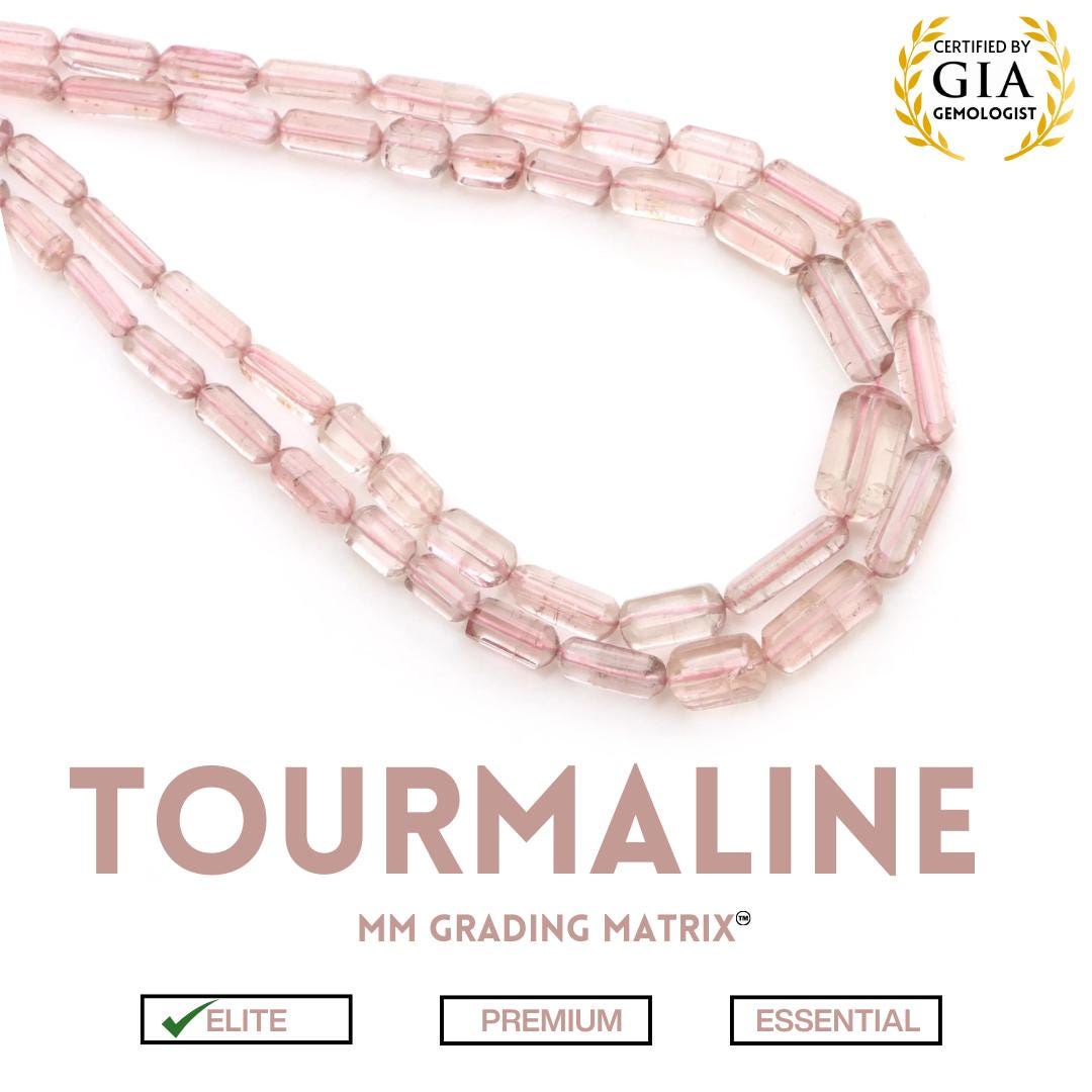Pink Tourmaline Smooth Cylinder Beads, 3.5x6.5 To 5.5x14.5 Mm, Tourmaline Jewelry Making Beads, 20 Inches Full Strand, Price Per Strand