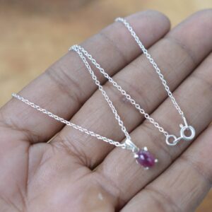 Pink Tourmaline Pendant: 925 Sterling Silver Gemstone Jewelry