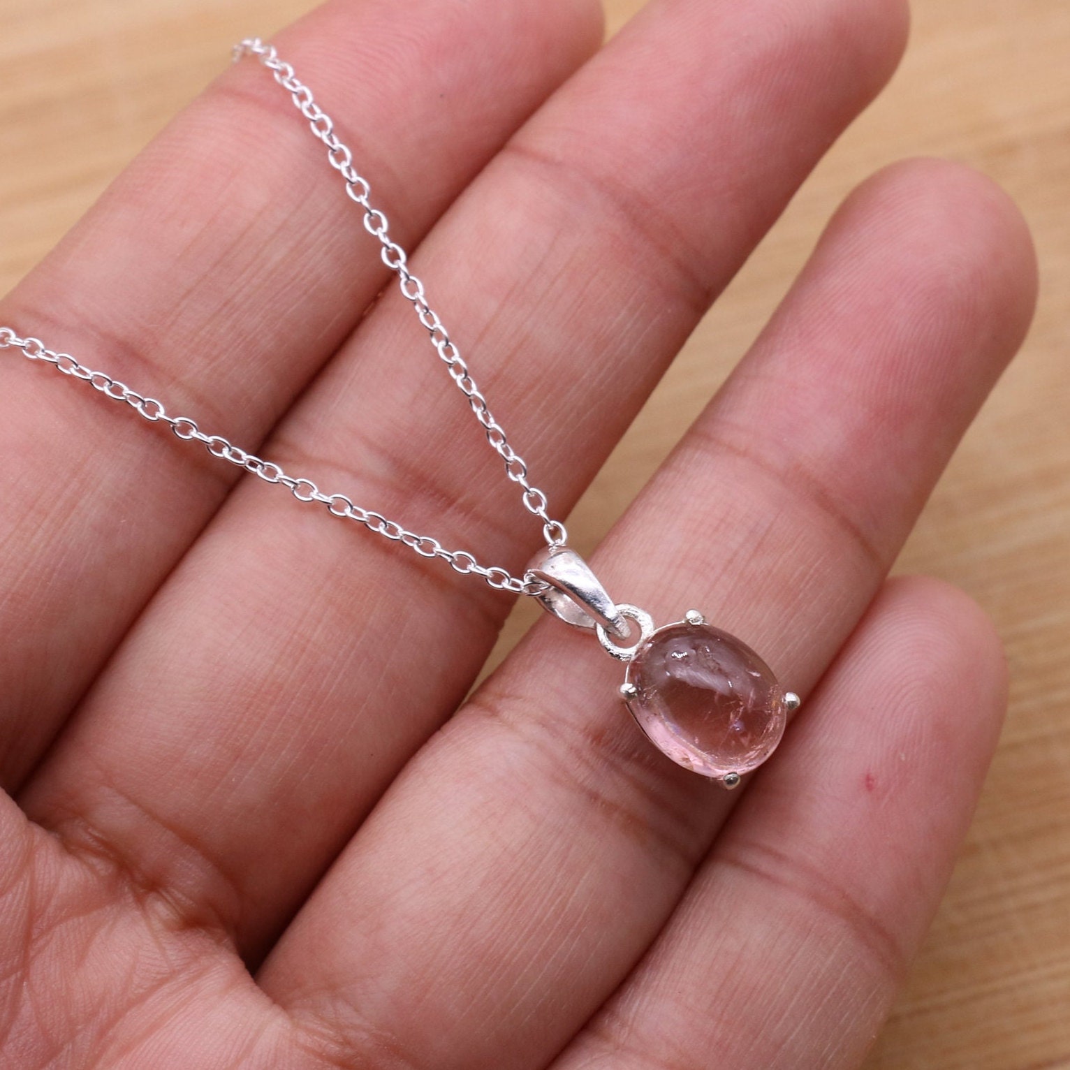 Tourmaline 925 Sterling Silver Natural Pink Tourmaline Gemstone Jewelry Pendant W/ Or W/o Chain ~ October Birthstone ~ Gift For Birthday Tourmaline 925 Sterling Silver Natural Pink Tourmaline Gemstone Jewelry Pendant W/ Or W/o Chain ~ October Birthstone ~ Gift For Birthday