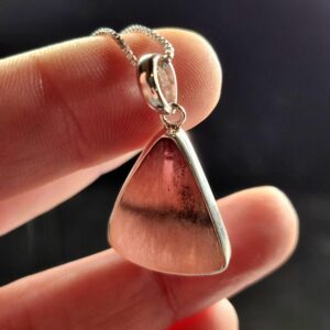 Burmese Mushroom Tourmaline, Sterling Silver Pink Tourmaline Pendant
