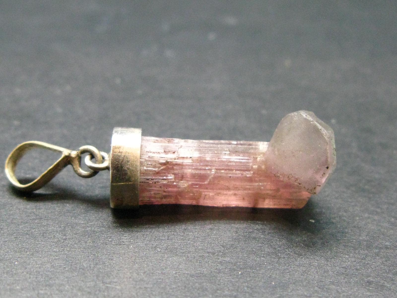 Pink Tourmaline Crystal Pendant - 1.5" - 4.30 Grams