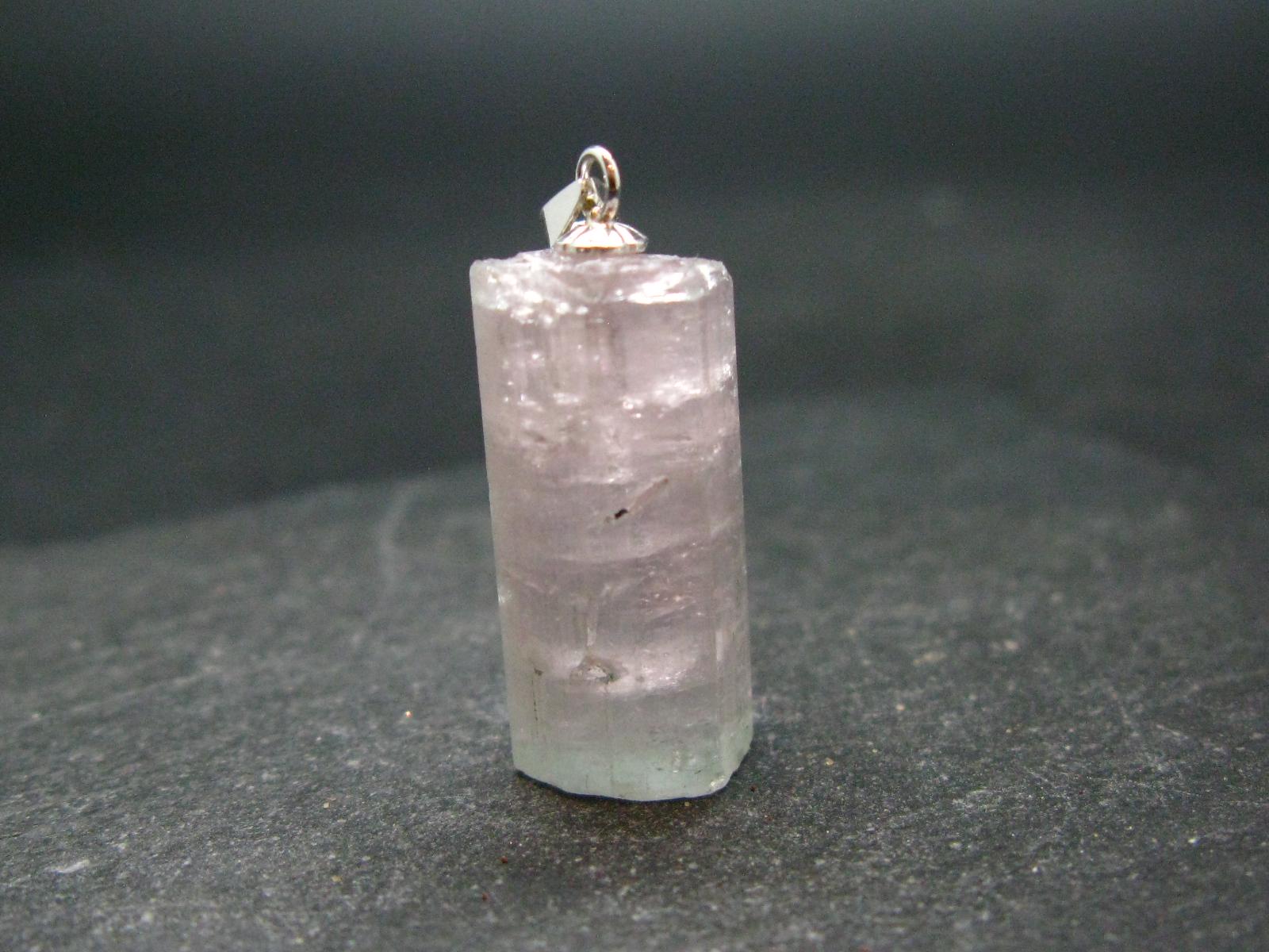 Pink Tourmaline Crystal Pendant - 1.1" - 5.19 Grams