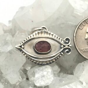 Eye Of Horus Rough Pink Tourmaline Pendant