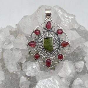 Green And Pink Tourmaline Pendant