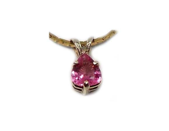 Pink Tourmaline Pendant Rainbow Collection 19th Century Gem Hot Pink Tourmaline Ancient China Last Empress Gemstone 14kt Gold Pendant #52572