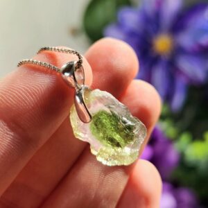 Watermelon Tourmaline Sterling Silver Pendant: Green & Pink Tourmaline Jewelry