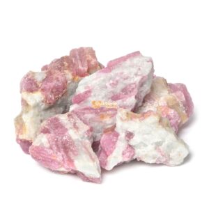 1/2LB Raw Pink Tourmaline Stone Specimen Collection Pocket Worry Healing Crystal Reiki