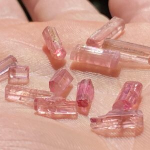 3.4 Grams Pink Tourmaline Crystal Specimens Natural Terminated Jewelry Grade Specimen Lot