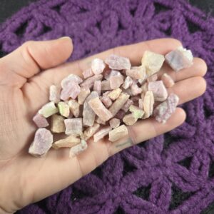 50g Pink Tourmaline Rough Chips Pieces Raw Stones 50 Grams Small Pink Crystals Tiny Bulk Gridding Wholesale Xs