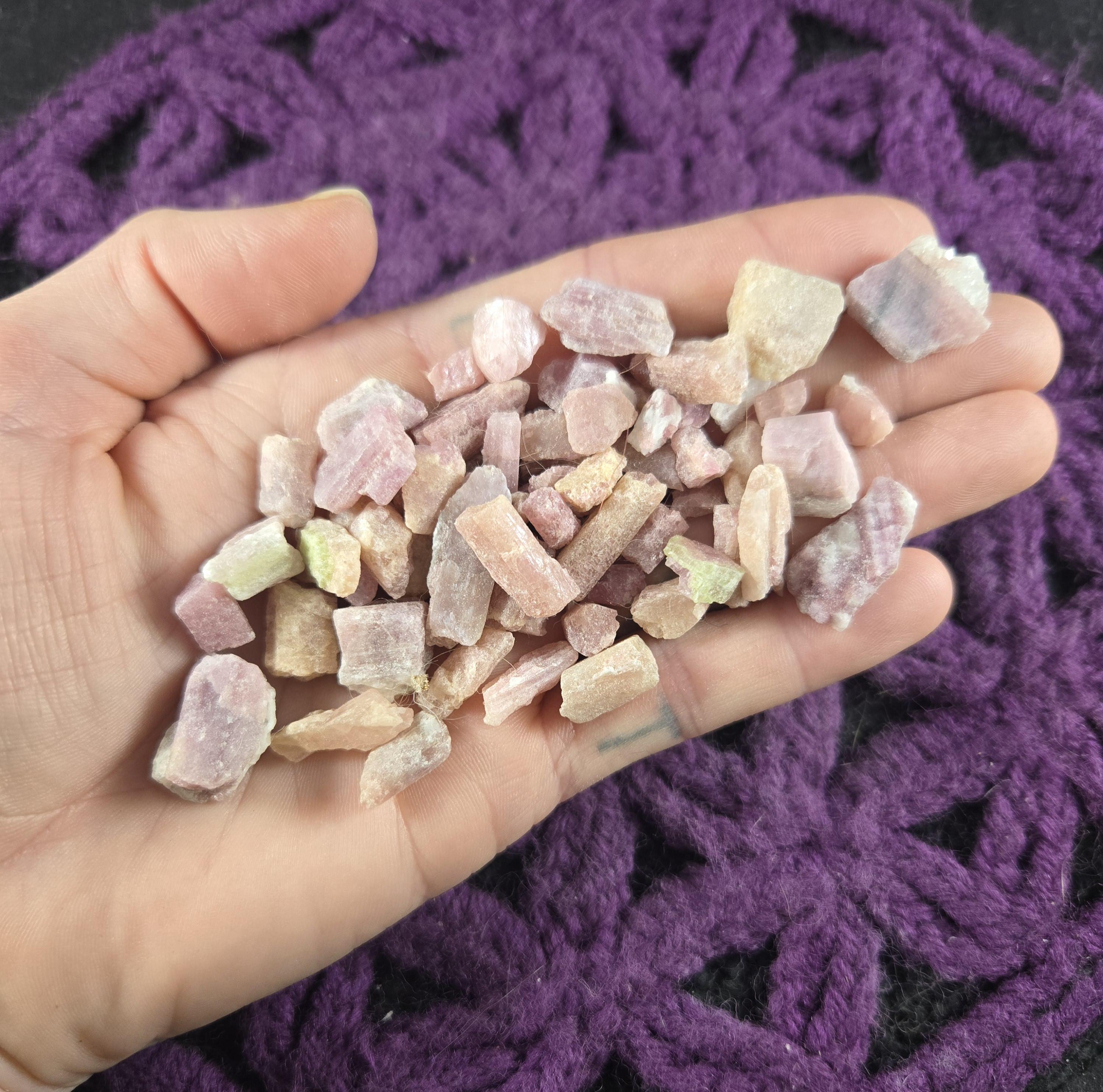 50g Pink Tourmaline Rough Chips Pieces Raw Stones 50 Grams Small Pink Crystals Tiny Bulk Gridding Wholesale Xs 50g Pink Tourmaline Rough Chips Pieces Raw Stones 50 Grams Small Pink Crystals Tiny Bulk Gridding Wholesale Xs
