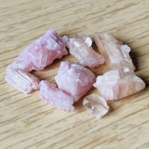 Raw Bi Color Tourmaline Crystal Lot (5.8G) XS Pink Tourmaline Crystal Chips Rough Stones Natural Gemstone
