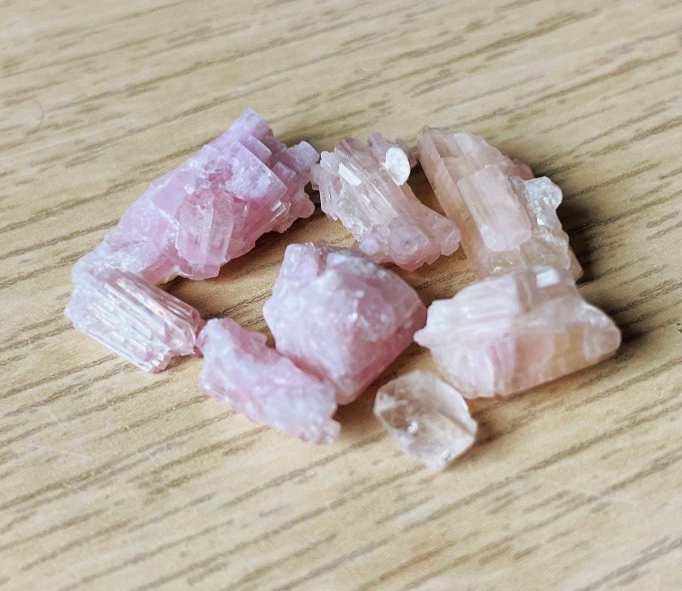 Raw Bi Color Tourmaline Crystal Lot (5.8g) Xs Pink Tourmaline Crystal Chips Rough Stones Natural Gemstone Raw Bi Color Tourmaline Crystal Lot (5.8g) Xs Pink Tourmaline Crystal Chips Rough Stones Natural Gemstone