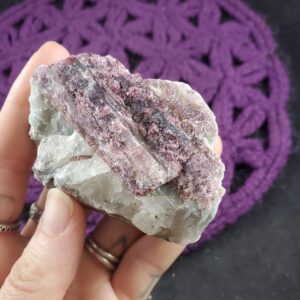 Pink Tourmaline With Blue Albite Raw Crystal Rough Stones Brazil