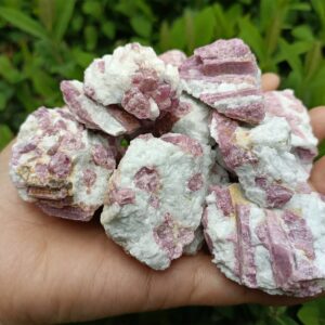Raw Pink Tourmaline Chunk, Natural Rough Crystal, 1.18–1.97 in