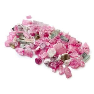 Raw Pink Tourmaline Crystal Chips: Natural Gemstone Nuggets (10G)