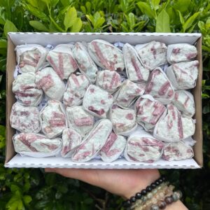 Raw Pink Tourmaline Crystal Flat: 'AA' Grade Rubellite Stones