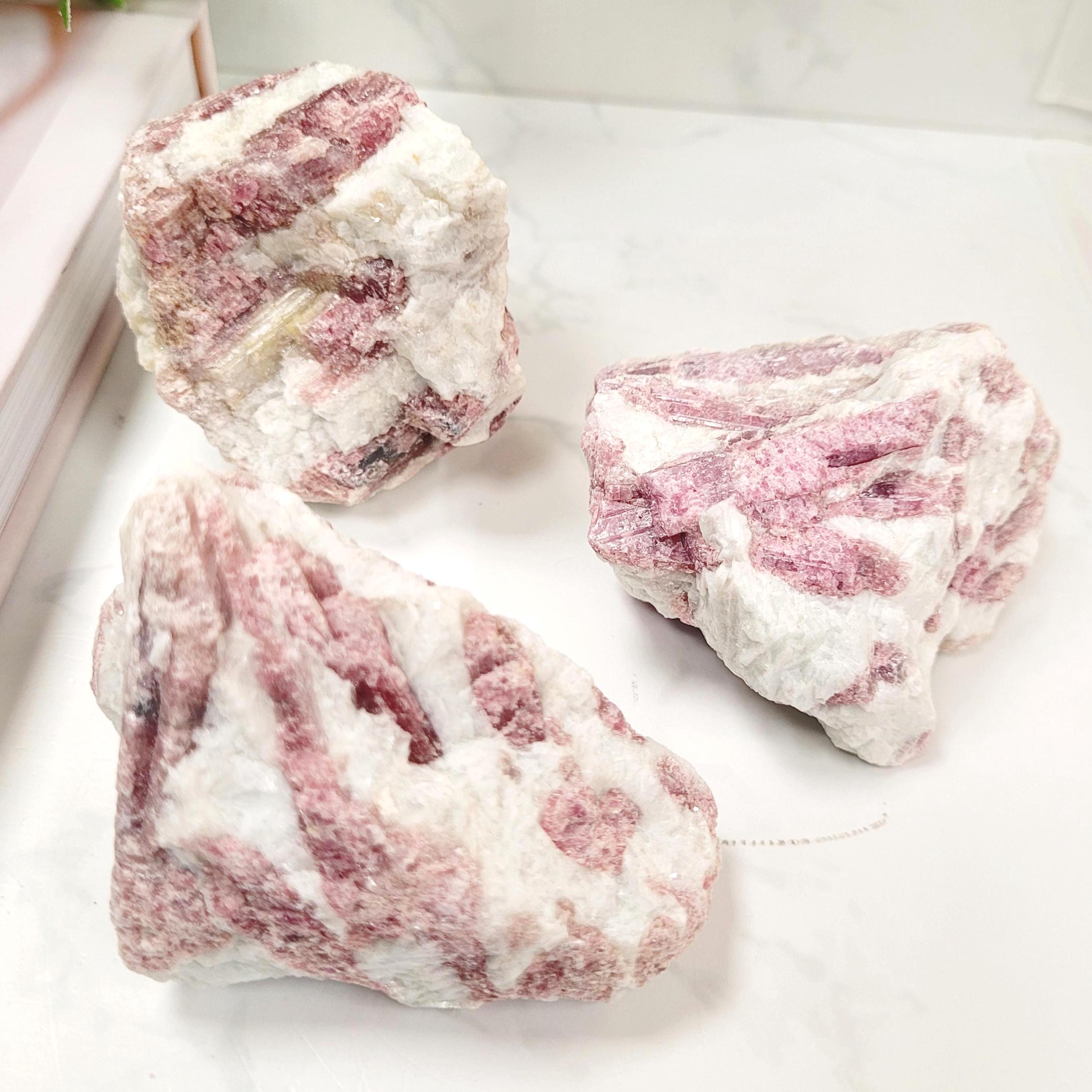 Pink Tourmaline Crystal Specimen • Natural Mineral Display • Ethically Sourced