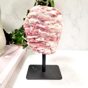 Pink Tourmaline Crystal Specimen • Ethically Sourced • Rubellite On Stand