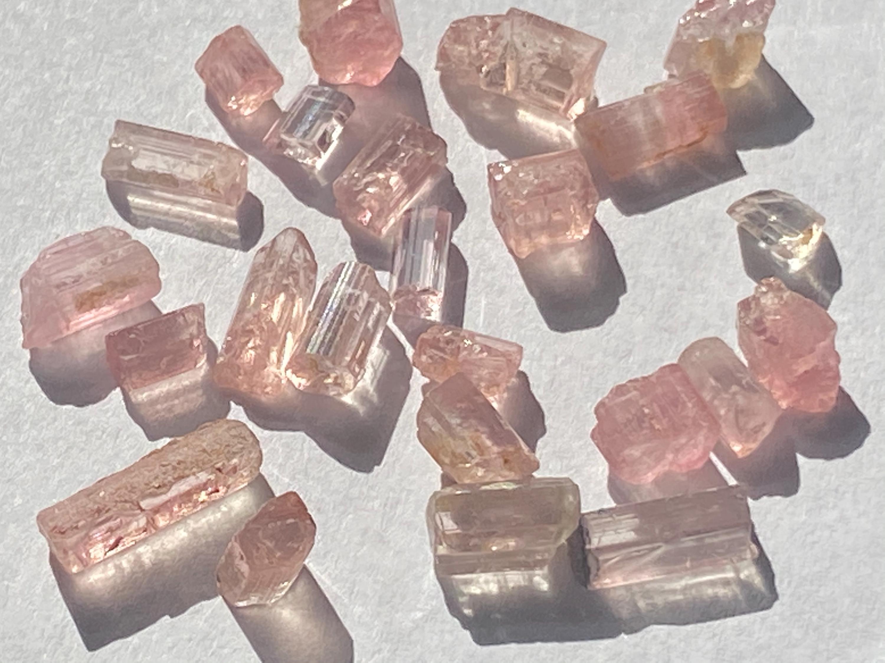 Pink Tourmaline Crystal Specimens 10 Grams Natural Terminated Jewelry Grade Specimen Lot Pink Tourmaline Crystal Specimens 10 Grams Natural Terminated Jewelry Grade Specimen Lot