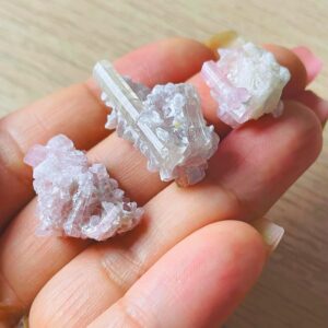 Mica Pink Tourmaline Crystal Sticks (10.9G) Raw Pink Tourmaline Bars Rough Stones Etched Natural Gemstones Pakistan