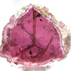 Museum-Grade XL TOP Quality Elbaite Pink Tourmaline Crystal Slice Double Polished Specimen (230+ carats!)
