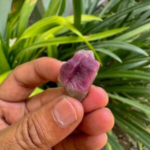 Natural Pink Tourmaline Raw : Healing Crystal Rough 39 Ct, Bi-Colour Tourmaline Chunk October Birthstone