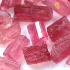 Natural Pink Tourmaline Sticks: Raw Gemstone Minerals (10-14 MM) Natural Pink Tourmaline Sticks: Raw Gemstone Minerals (10-14 MM)