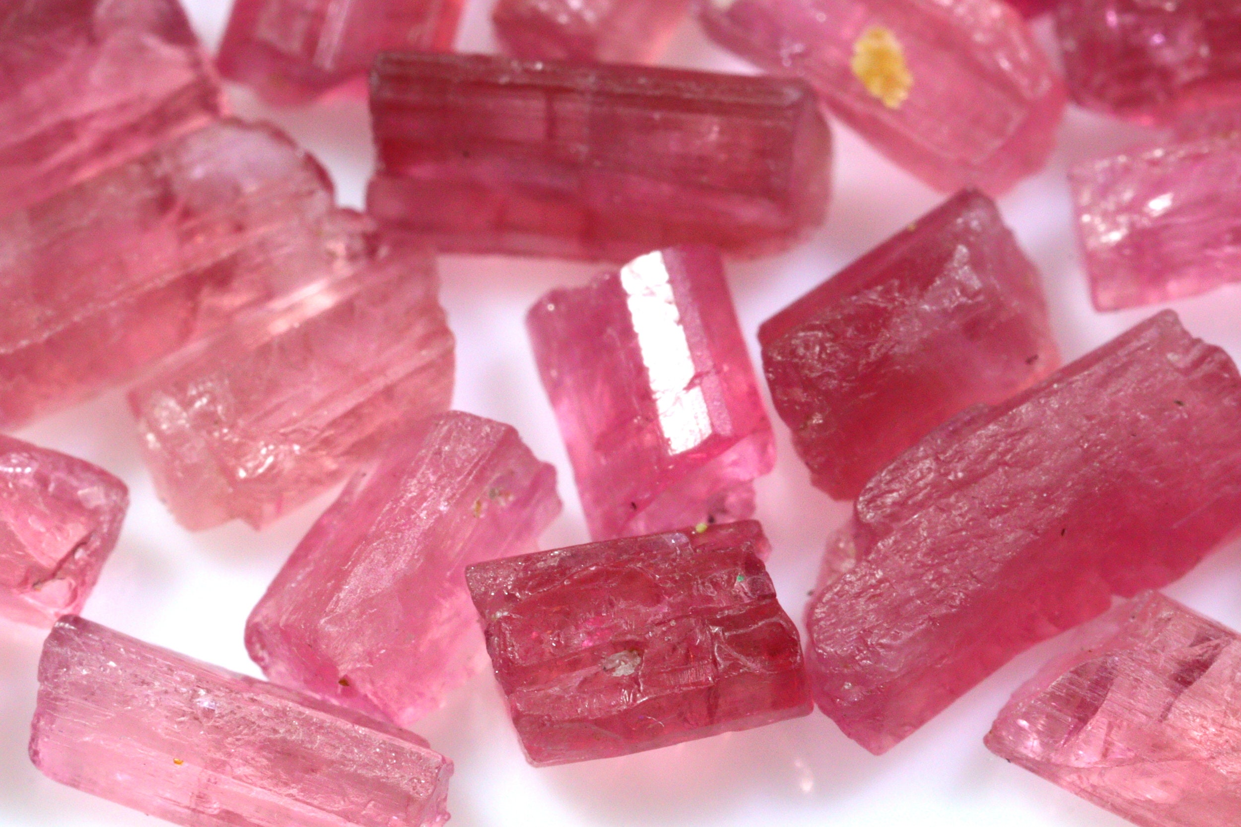 Natural Pink Tourmaline Sticks: Raw Gemstone Minerals (10-14 Mm)