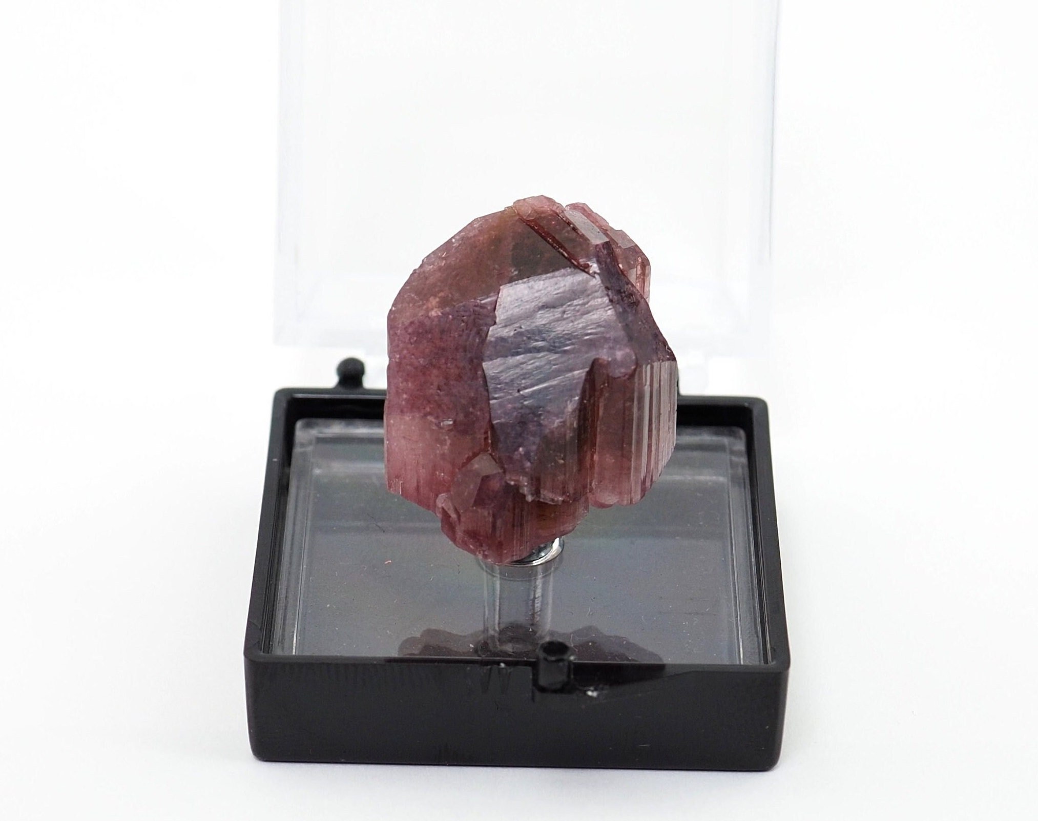 Rubellite Pink Tourmaline Crystal Mineral Specimen Thumbnail Box