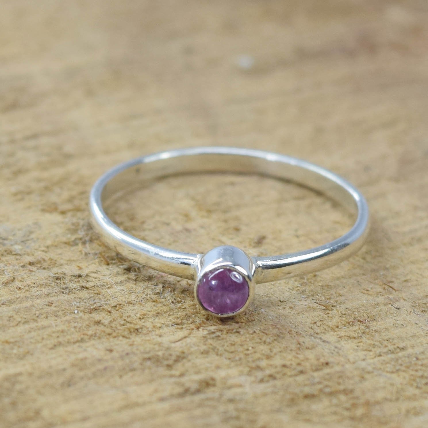 Pink Tourmaline Ring: 925 Sterling Silver Gemstone, October Birthstone