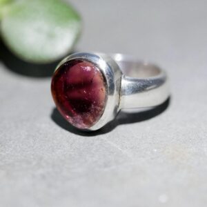 Bold Pink Tourmaline Ring In Solid Sterling Silver Bold Pink Tourmaline Ring In Solid Sterling Silver