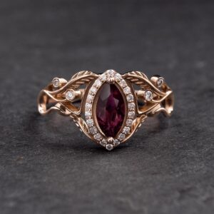Pink Tourmaline Engagement Ring, Gothic Proposal Ring Pink Tourmaline Engagement Ring, Gothic Proposal Ring
