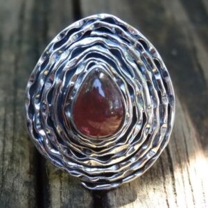 Handmade Pink Tourmaline Ring: Sterling Silver Statement Ring, Size 6.5 Handmade Pink Tourmaline Ring: Sterling Silver Statement Ring, Size 6.5