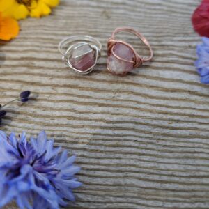 Raw Pink Tourmaline Crystal Ring, Pink Tourmaline Ring, Tourmaline Ring, Crystal Ring, Natural Raw Rough Authentic Tourmaline Crystal Ring