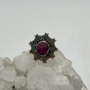 Rough Pink Tourmaline Celestial Ring, Size 7 Rough Pink Tourmaline Celestial Ring, Size 7