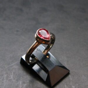 Pink Tourmaline Silver Ring From Brazil - 2.16 Grams - Size 6