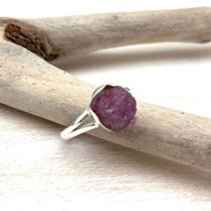 Raw Pink Tourmaline Ring, Sterling Silver, Size 8 Raw Pink Tourmaline Ring, Sterling Silver, Size 8