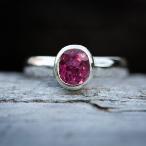 Pink Tourmaline Ring - Size 7, Natural Gemstone Pink Tourmaline Ring - Size 7, Natural Gemstone