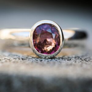Pink Tourmaline Ring – Sterling Silver, Size 8 Pink Tourmaline Ring – Sterling Silver, Size 8
