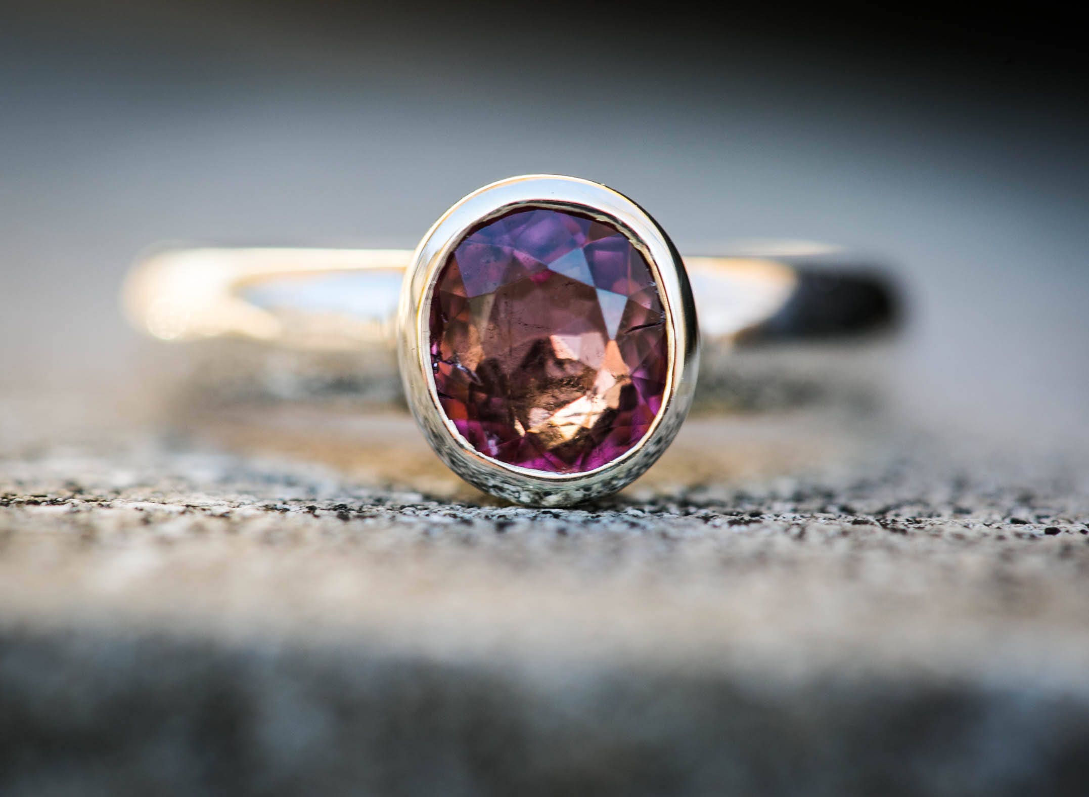 Pink Tourmaline Ring – Sterling Silver, Size 8