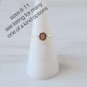 Watermelon Tourmaline Rings Sterling Silver • Green and Pink Tourmaline • October Birthstone • Raw Tourmaline Rings • Birthday Gift Watermelon Tourmaline Rings Sterling Silver • Green and Pink Tourmaline • October Birthstone • Raw Tourmaline Rings • Birthday Gift