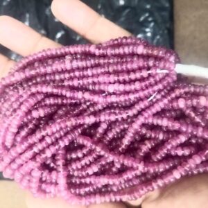 Genuine Natural Pink Tourmaline Beads, Pink Tourmaline Smooth Rondelle Gemstone Beads, Tourmaline Stone Bead For Making Jewelry, Gift Genuine Natural Pink Tourmaline Beads, Pink Tourmaline Smooth Rondelle Gemstone Beads, Tourmaline Stone Bead For Making Jewelry, Gift