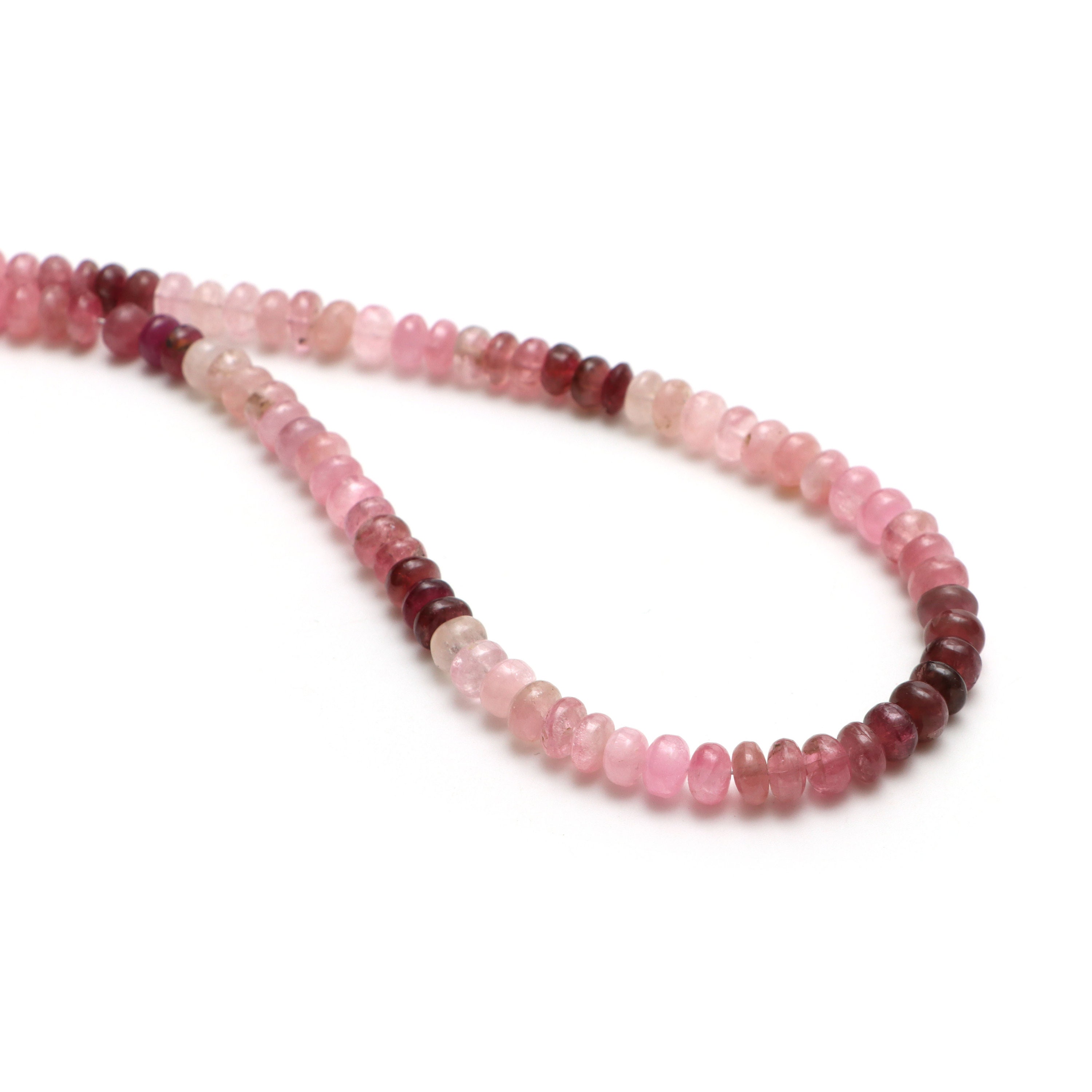 Pink Tourmaline Smooth Rondelle Beads, 5.5 Mm To 6 Mm, Pink Tourmaline Jewelry Making Beads, 18 Inches Full Strand, Price Per Strand