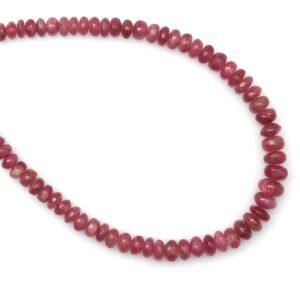 Pink Tourmaline Smooth Rondelle Beads, Pink Tourmaline, 4 Mm To 5.5 Mm Tourmaline Plain Beads - Gem Quality, 8 Inch, Price Per Strand