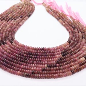 Pink Tourmaline Smooth Beads, Shaded Tourmaline Rondelle Beads, Tourmaline Plain Beads, Natural Tourmaline Rondelle Shape Beads Wholesale Pink Tourmaline Smooth Beads, Shaded Tourmaline Rondelle Beads, Tourmaline Plain Beads, Natural Tourmaline Rondelle Shape Beads Wholesale