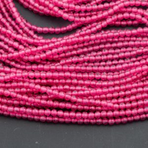 2mm Or 3mm Crystal Round -2 Or 5 Or 10 Strands- Extra Fine-14 Inches Long About 100+ Beads - Pink Tourmaline 2mm Or 3mm Crystal Round -2 Or 5 Or 10 Strands- Extra Fine-14 Inches Long About 100+ Beads - Pink Tourmaline