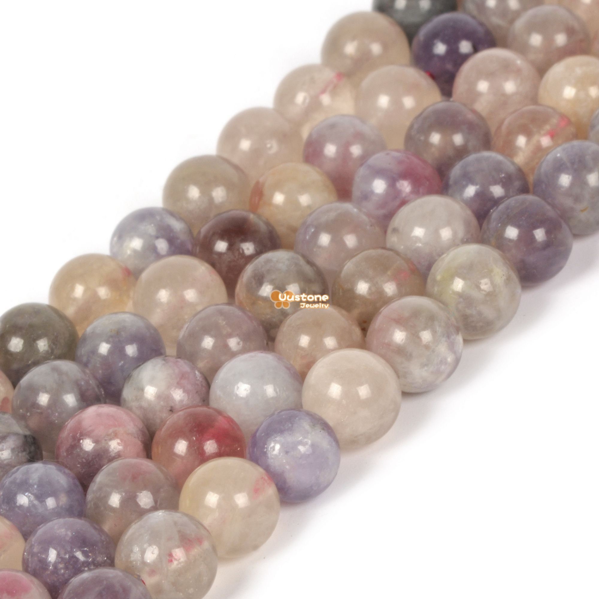 6mm358 6mm Pink Tourmaline Natural Gemstone Round Loose Gemstone Beads 15.5"