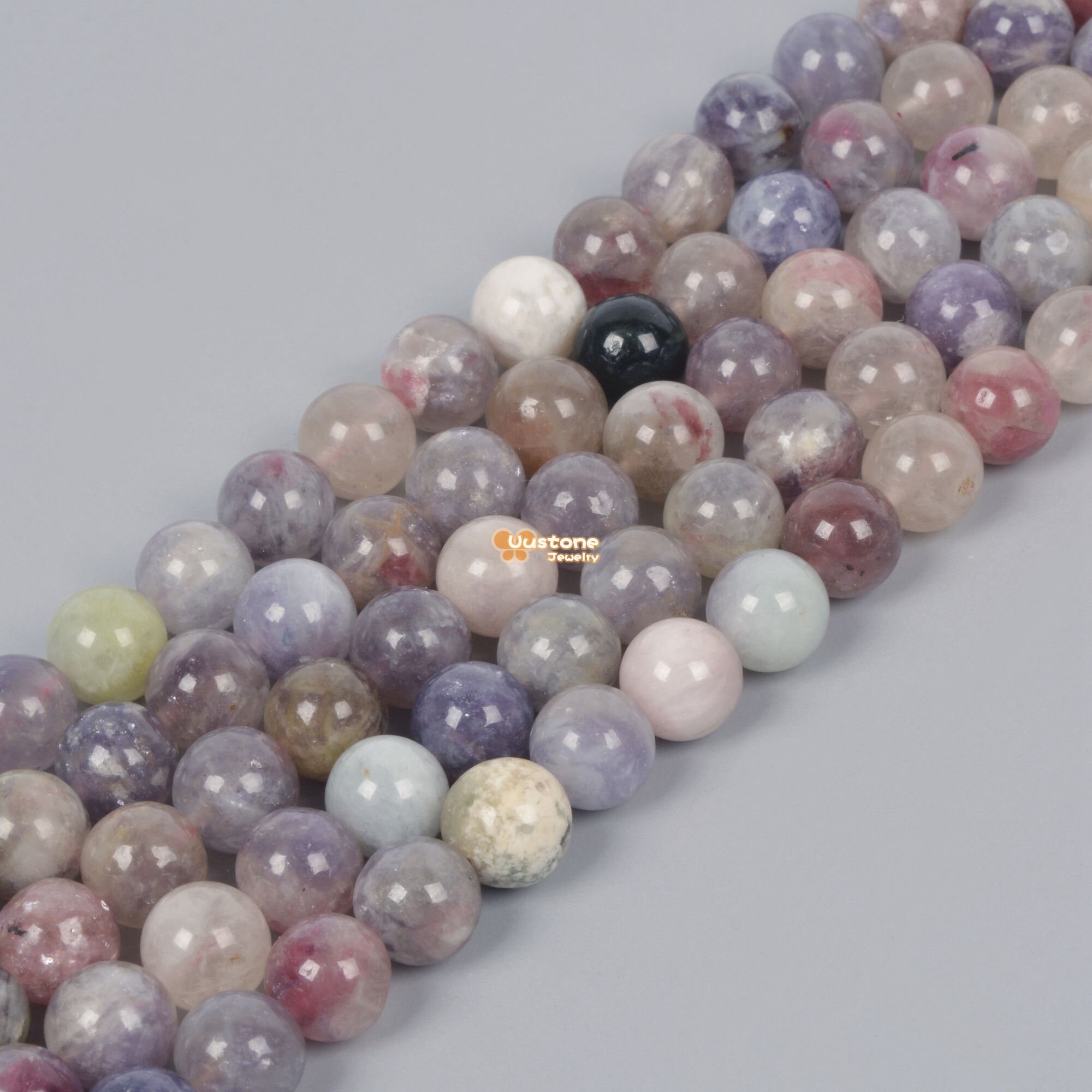 8mm Pink Tourmaline Round Ball Loose Gemstone Beads 15.5"